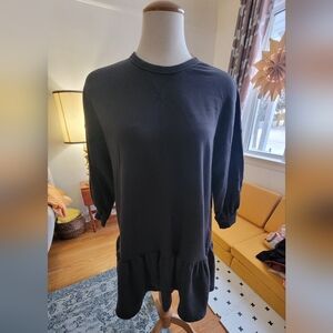 H&M navy peplum dress